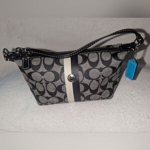 Coach Heritage Signature Stripe Pouch . 43555